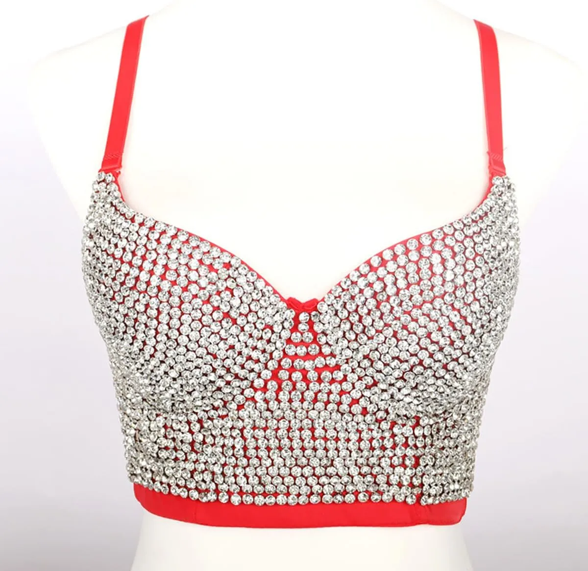 Women Beaded Bra Fashion Camisole Outerwear Diamond Tube Top