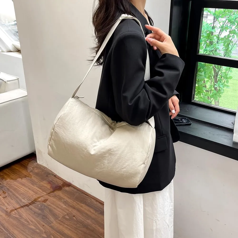 Women Crossbody Bag Casual Soft Sling Bag Large Capacity Lightwight Nylon Shoulder Bag Hobo Handbag