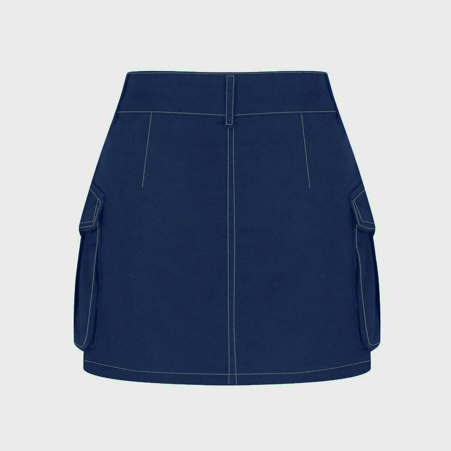 Women Denim Cargo Skirt High Waist Button Bodycon Mini Skirts Sexy Y2K Flap Pockets Skirts Summer Jeans Skirts