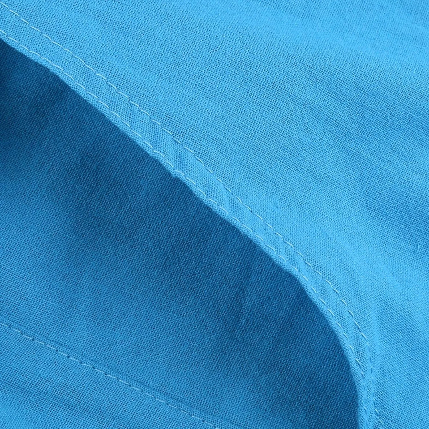 Women Fashion Solid Color Cotton Elastic Long Pants Beach Leisure Trousers Crop Length Pants Linen