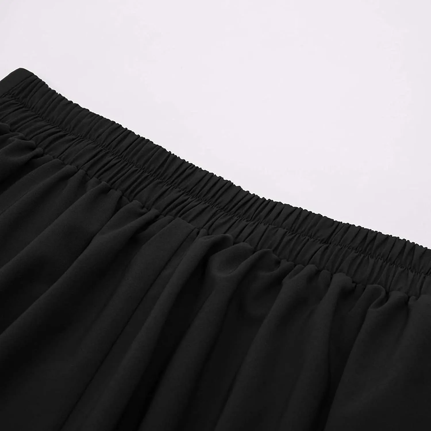 Women Flared A-Line Midi Skirt High Waist Vintage Swing Pleated Pull On Long Skirts