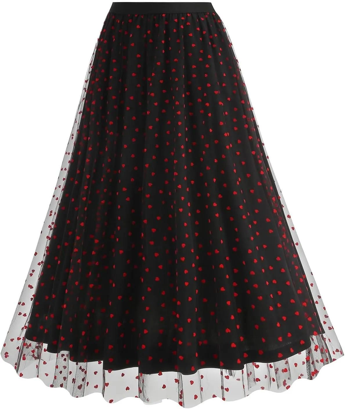 Women Tulle Maxi Skirt High Waist Pleated Ruffle Elastic Waist Midi Skirts Mesh Ballet Prom Party Aline Tutu Skirt