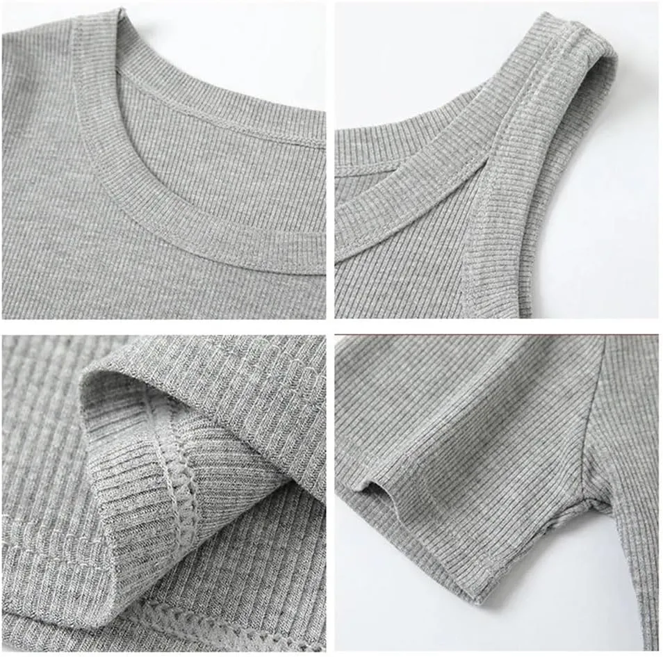 Women Vest Sleeveless Bottoming Tank Top Threaded Casual Camisole