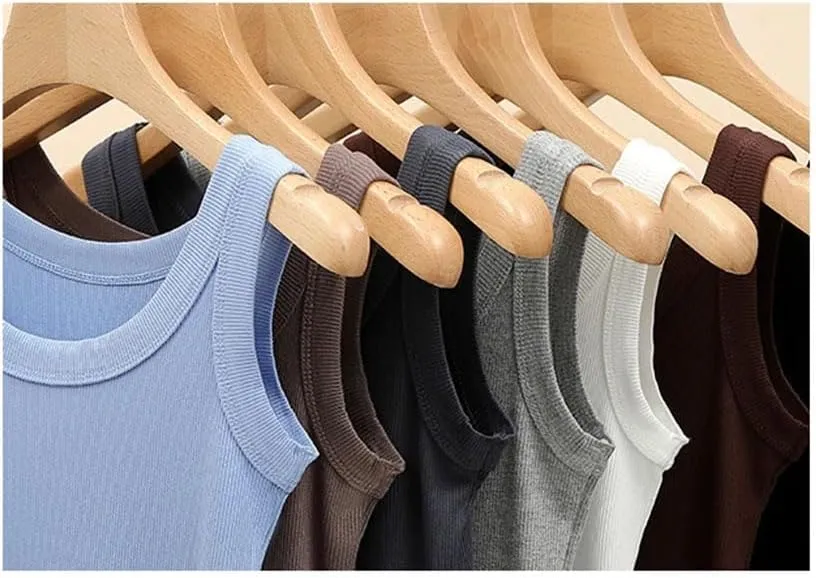 Women Vest Sleeveless Bottoming Tank Top Threaded Casual Camisole