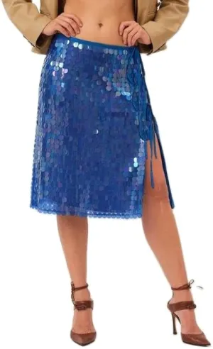 Women Y2k Sequin Long Skirt Sparkly Beaded Floral Maxi Skirt Rhinestone Glitter Midi Skirt Streetwear