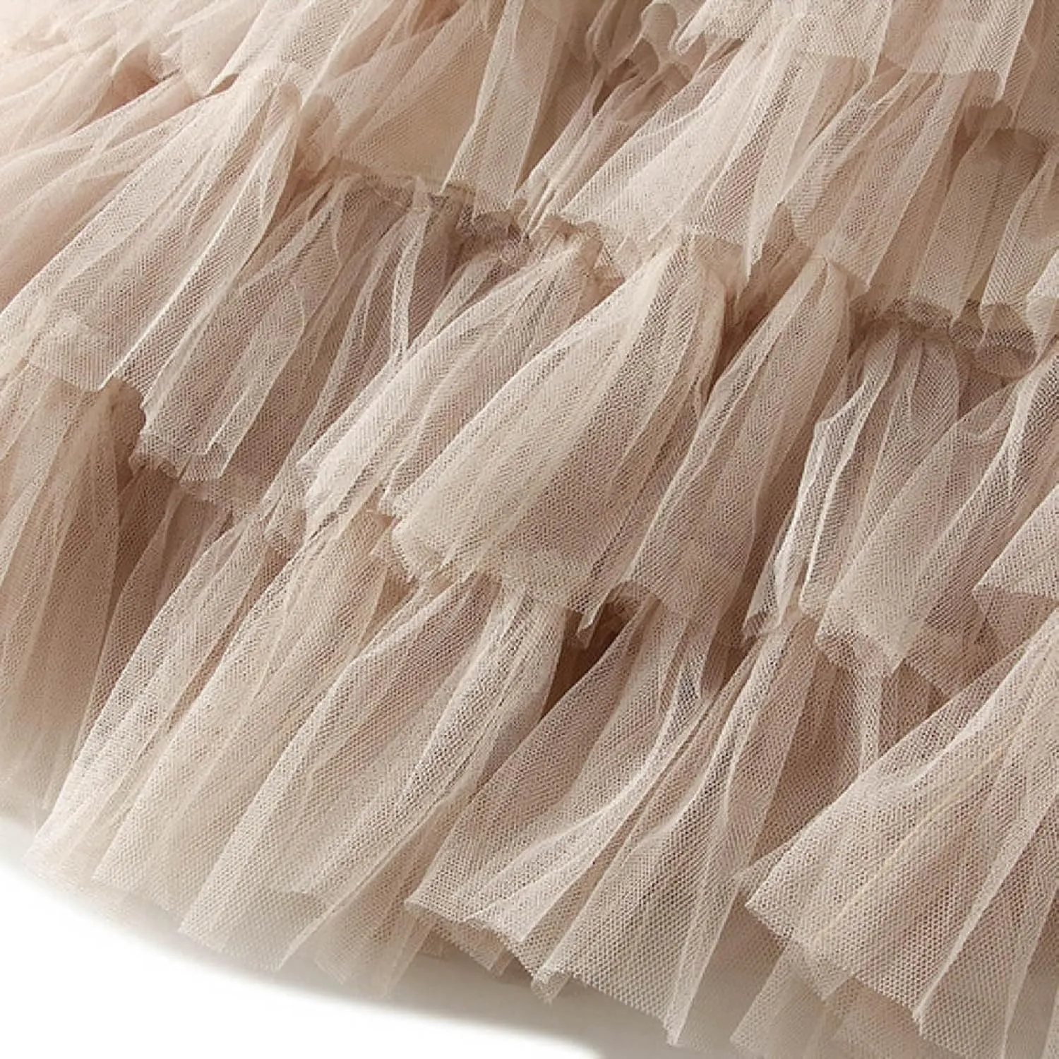 Women's A Line Pleated Skirt Long Tutu Skirt Ruffle Mesh Vintage Calf Length Chiffon High Waist Bubble Sporty