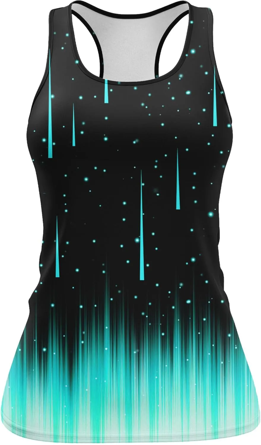 Womens Graphic Tank Tops Racerback Sleeveless Summer Heart Print Top