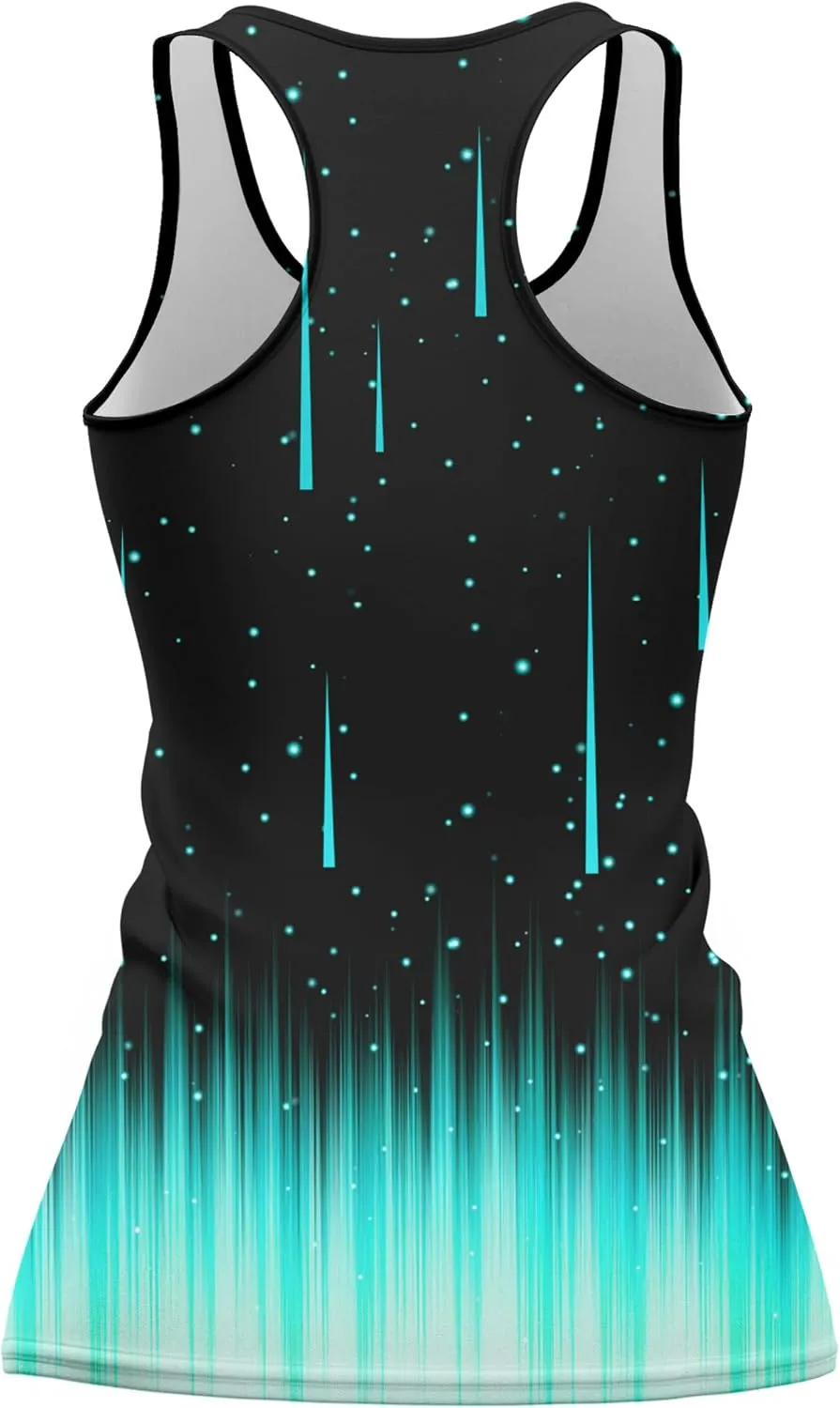 Womens Graphic Tank Tops Racerback Sleeveless Summer Heart Print Top