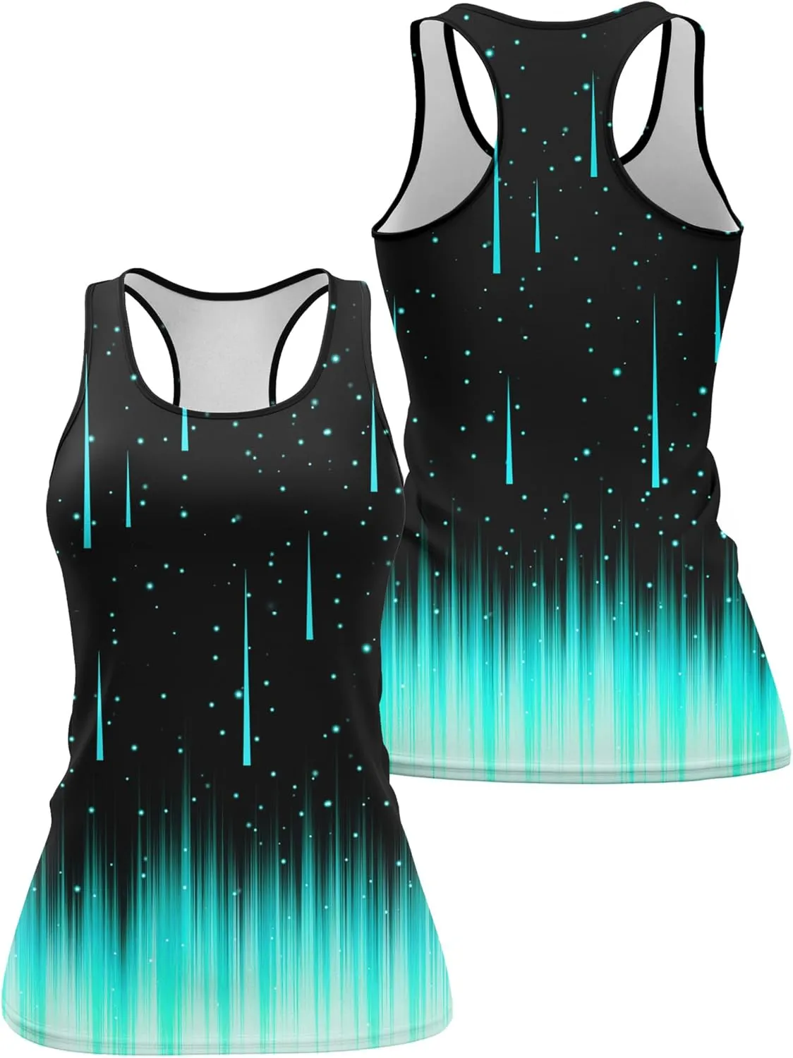 Womens Graphic Tank Tops Racerback Sleeveless Summer Heart Print Top