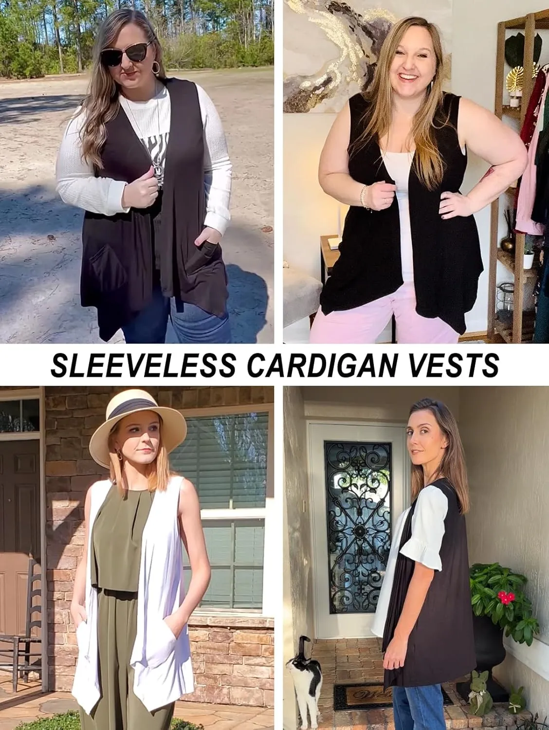 Women's Lightweight Cardigan Casual Soft Long Sleeve Floral Knit Cardigans with Pockets High Low Hem Draped Duster