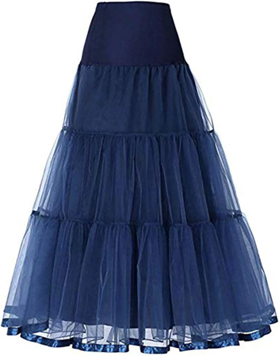 Women's Maxi Petticoat Tulle Skirt Ruffle Skirt Bustle High Waist Wedding Flowy A Line Fall Fashion Summer