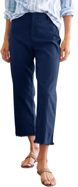 Womens Pants, Cotton Peasant Pants Casual Linen Straight Leg Plus Size Lounge
