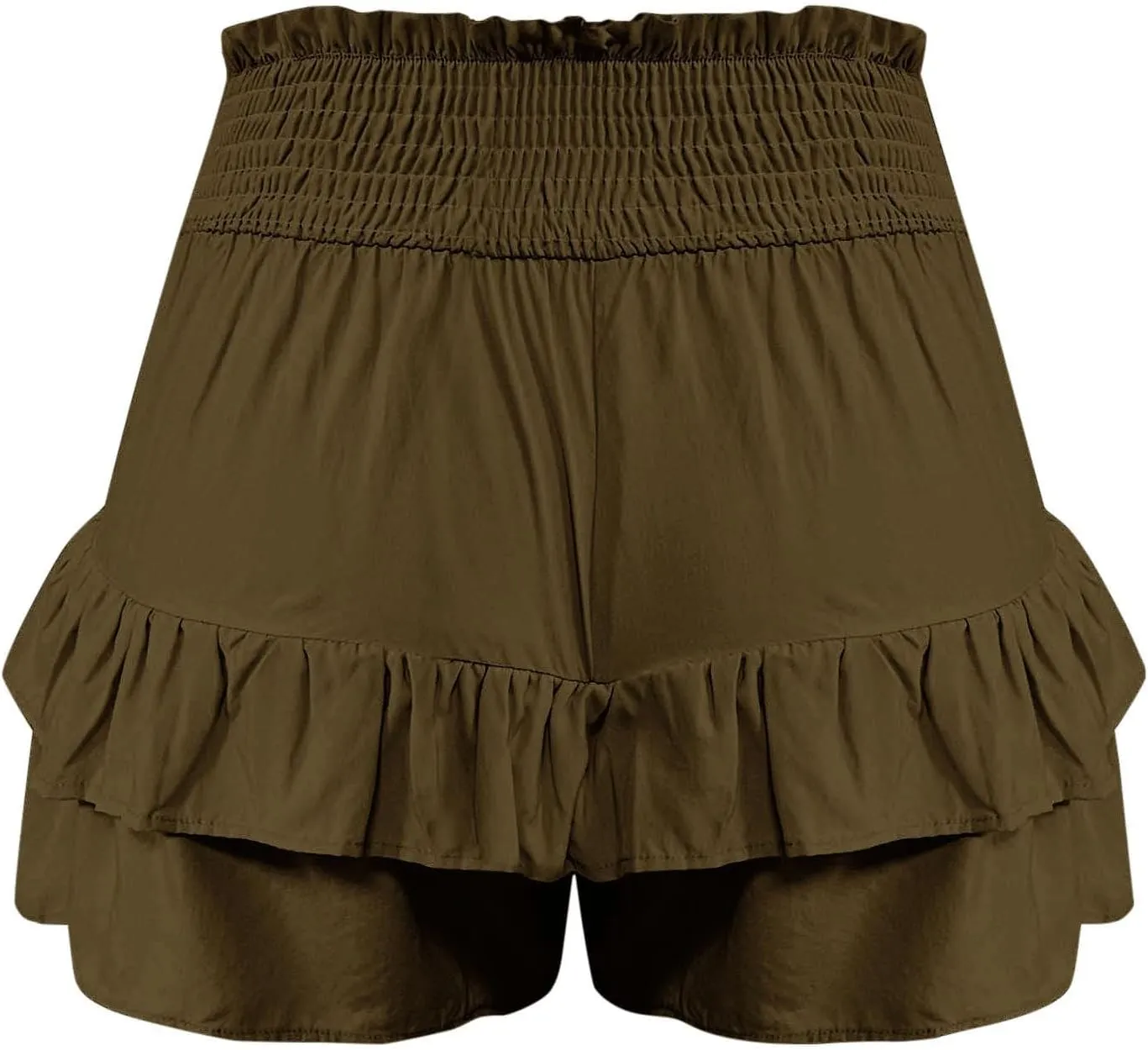Womens Skorts Floral Ruffled Chiffon Flowy Boho Shorts High Waist Summer Casual Mini Shorts Beach Comfy Clothes