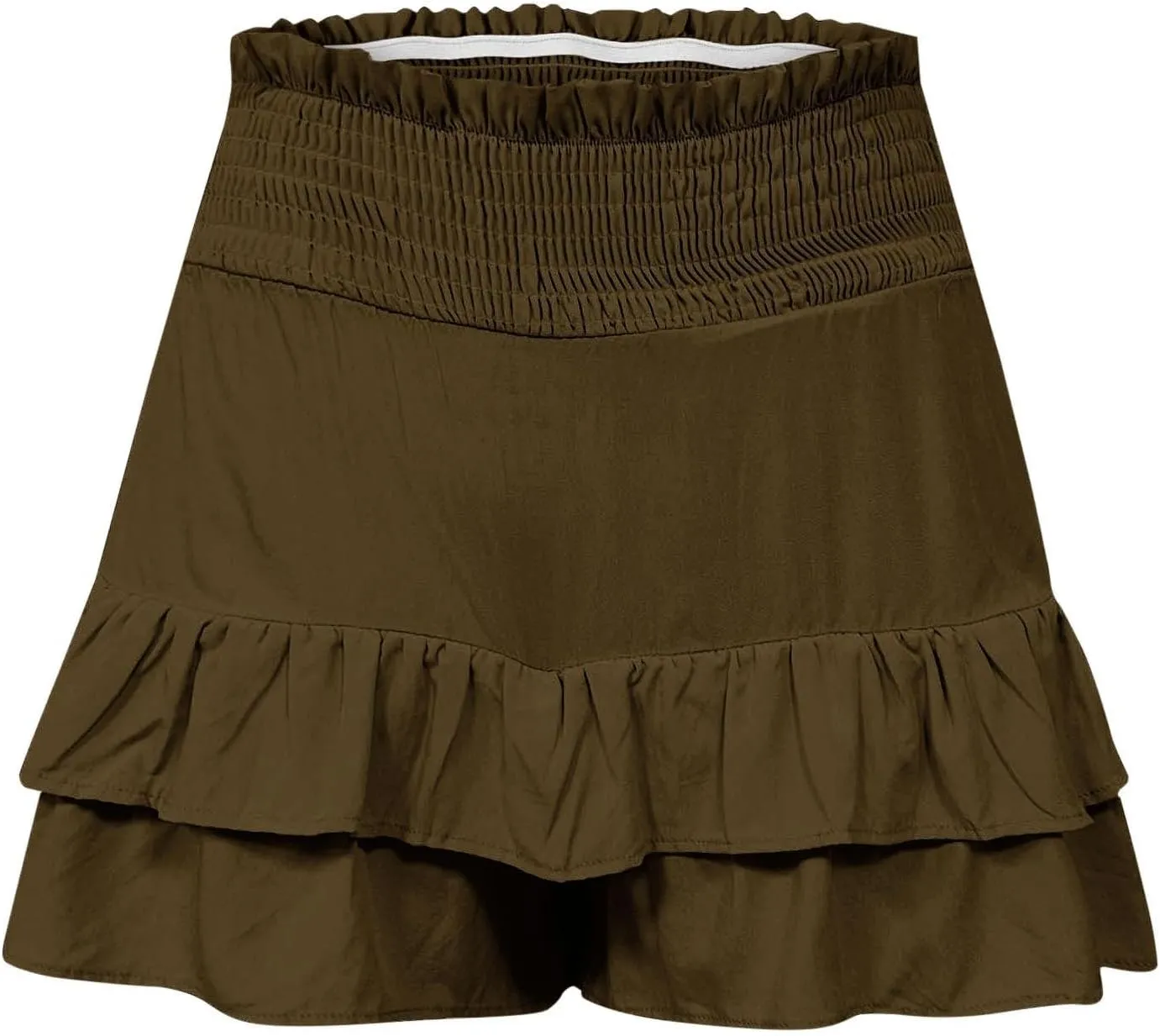 Womens Skorts Floral Ruffled Chiffon Flowy Boho Shorts High Waist Summer Casual Mini Shorts Beach Comfy Clothes