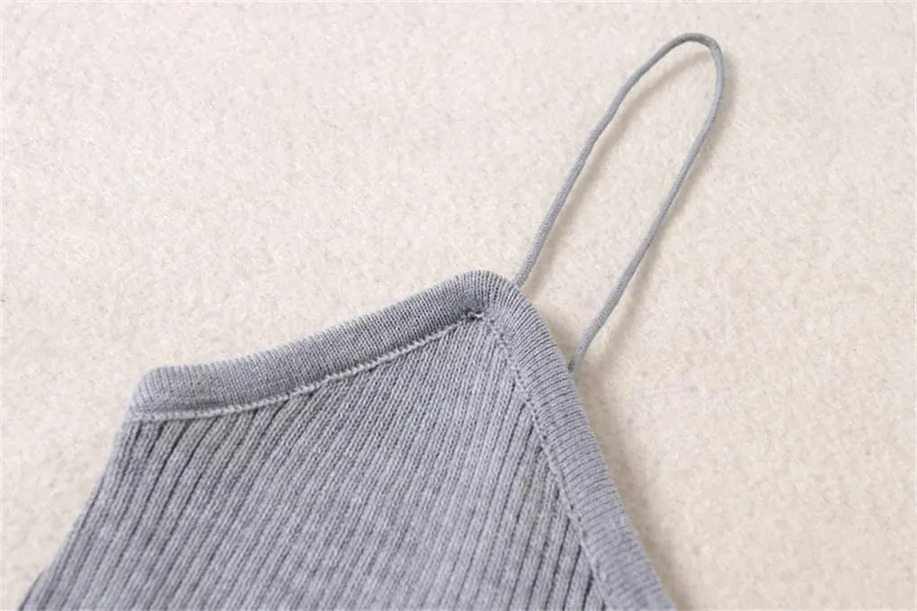 Women's Solid Color Sleeveless Slim Fit Elastic Camisole Top
