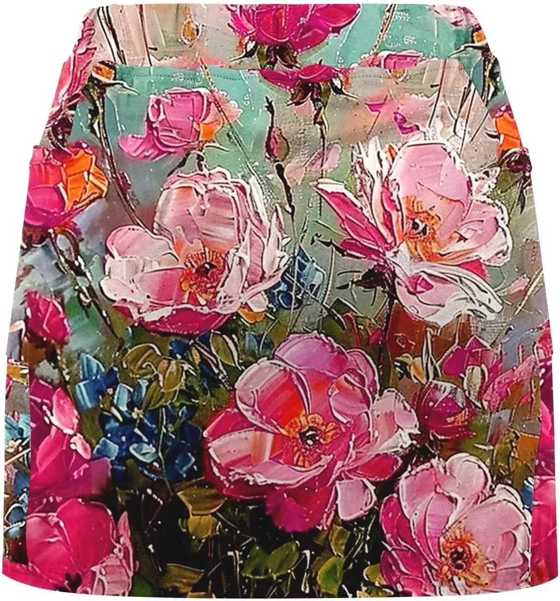 Women's Sports Skorts Floral Print Running Exercise Yoga Mini Skirt Workout Gym Athletic 2 in 1 Tennis Shorts Activewear 2024