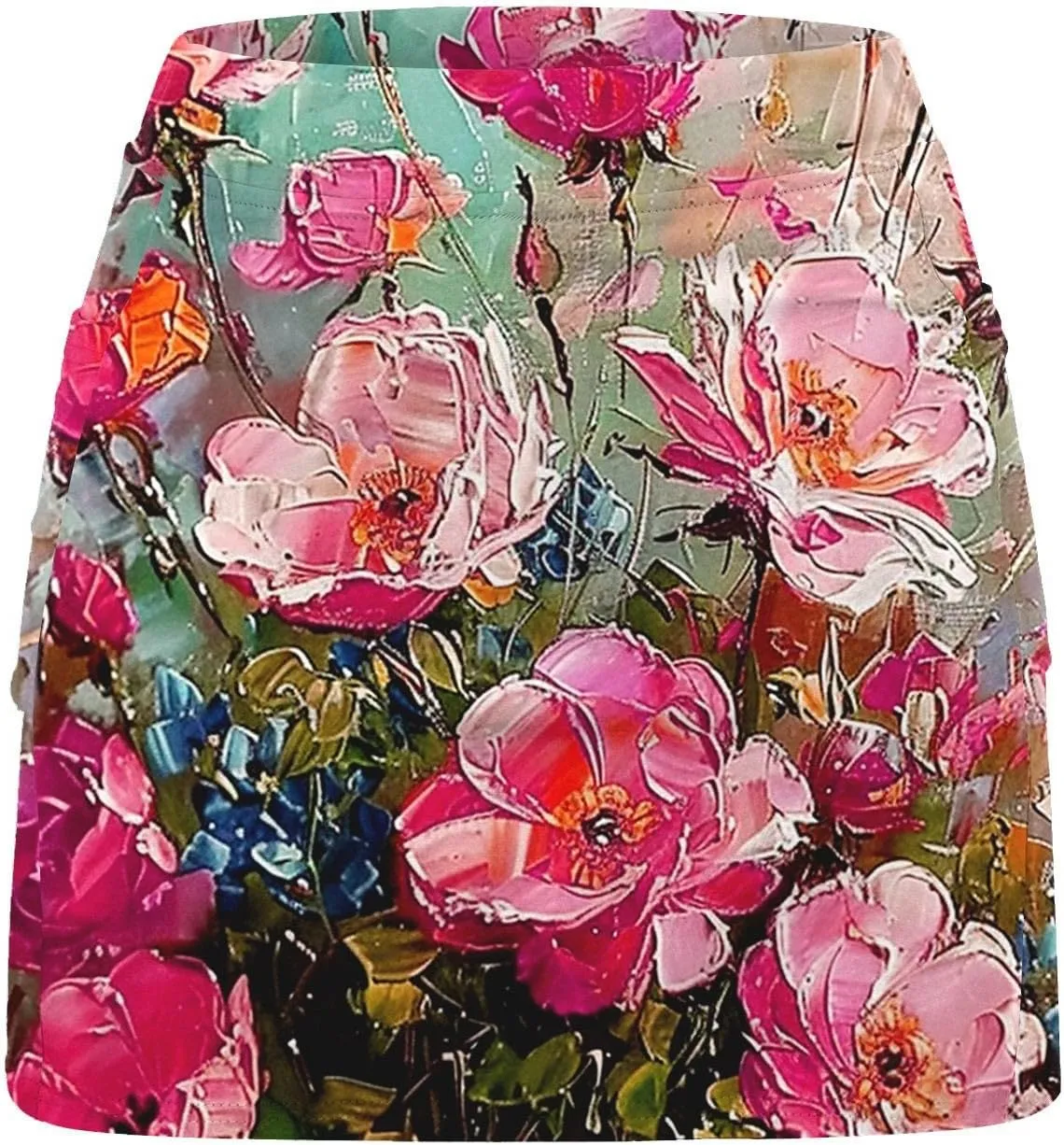 Women's Sports Skorts Floral Print Running Exercise Yoga Mini Skirt Workout Gym Athletic 2 in 1 Tennis Shorts Activewear 2024