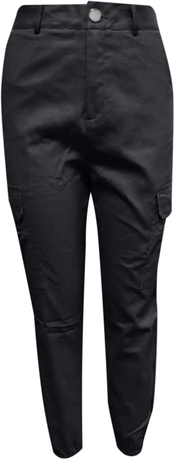 Women's Stretchy Tactical Cargo Pants High Waisted Casual Joggers Plus Size Skinny Trousers Cargo Pants with 6 Pockets