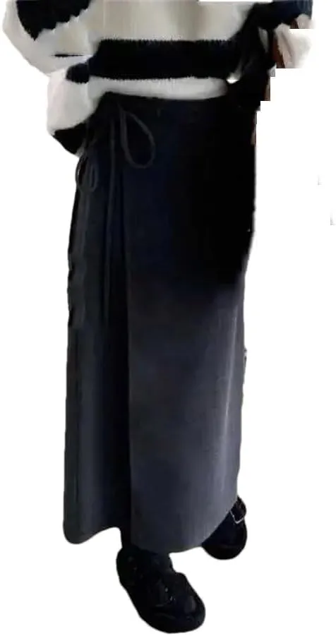 Women's Summer Slim Fit A-Line Skirt Fashion Loose Midi Solid Color Skirt
