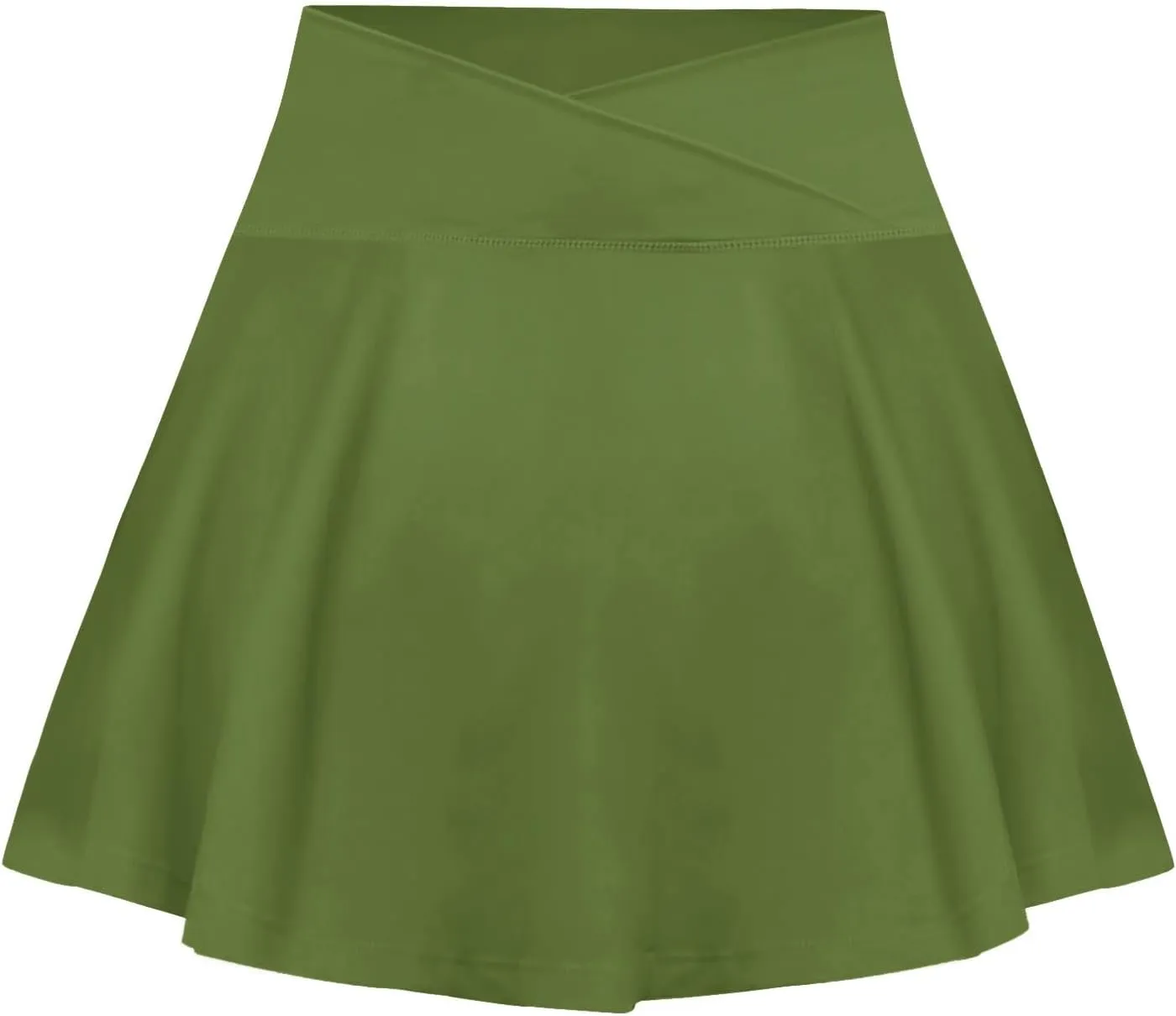 Womens Tennis Skirts High Waisted Cross Waist Skirts Built-in Shorts Athletic Workout Golf Running Skorts with Pockets