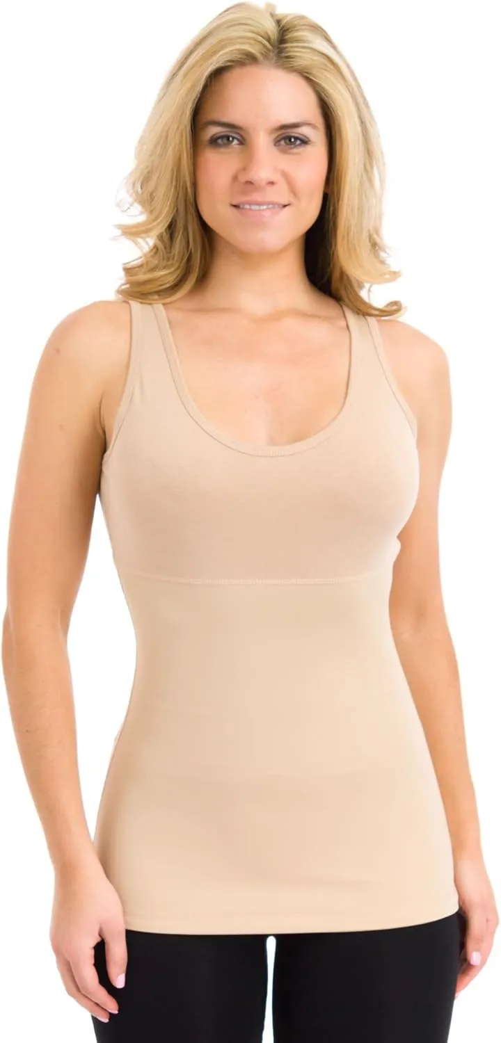 Women's The Skinny Shaper Tank Top, Sand, X-Large