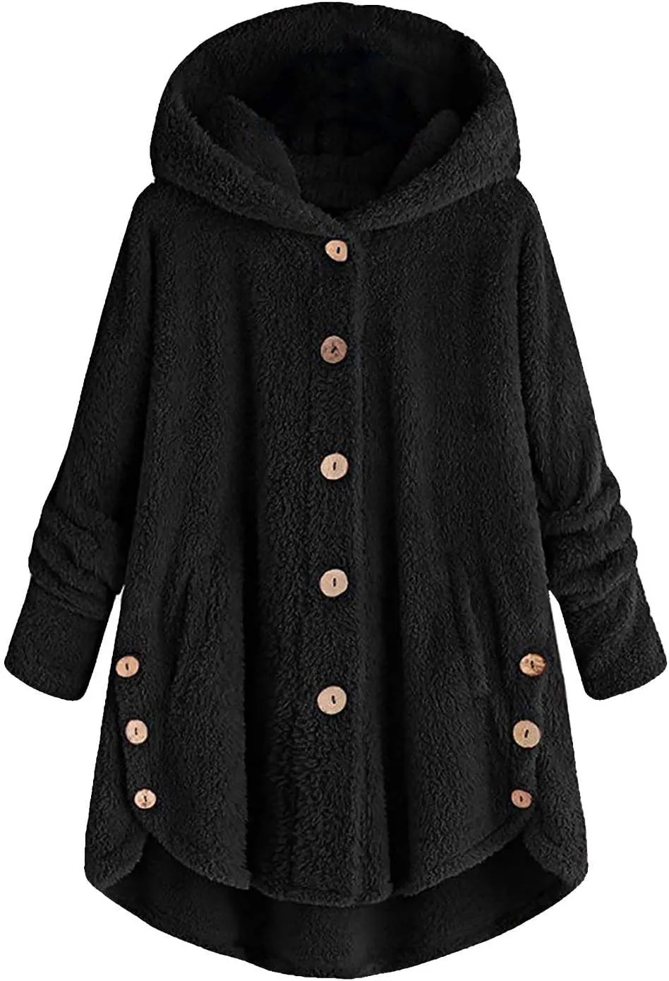 Women's Winter Warm Coat Jacket Outwear Cardigan Coat Double Sided Velvet Hooded Coat Open Front Cardigan, S-3XL