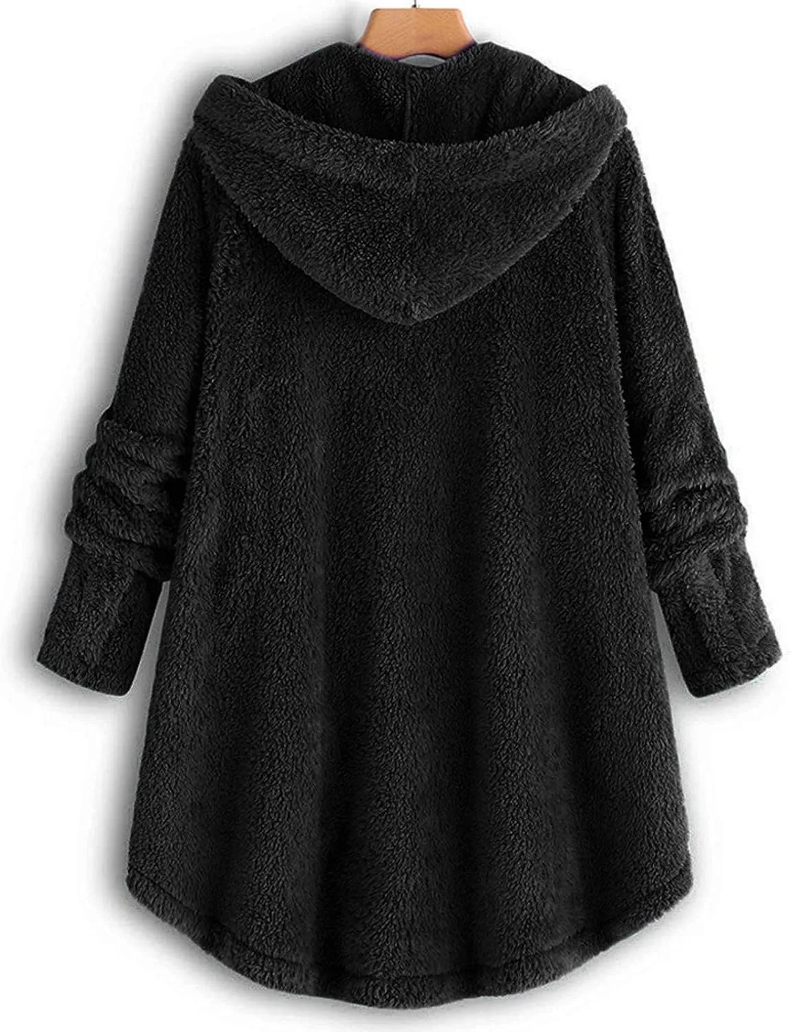 Women's Winter Warm Coat Jacket Outwear Cardigan Coat Double Sided Velvet Hooded Coat Open Front Cardigan, S-3XL