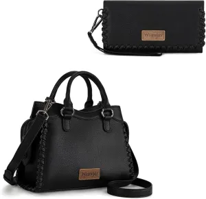 Wrangler Top Handle Bag and Trifold RFID Wristlet Wallet