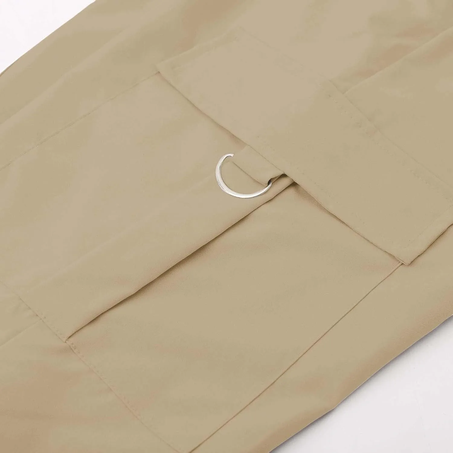 Y2K Cargo Pants for Women Teen Girl Baggy Elastic High Waisted Casual Parachute Pant Straight Leg Streetwear Trousers