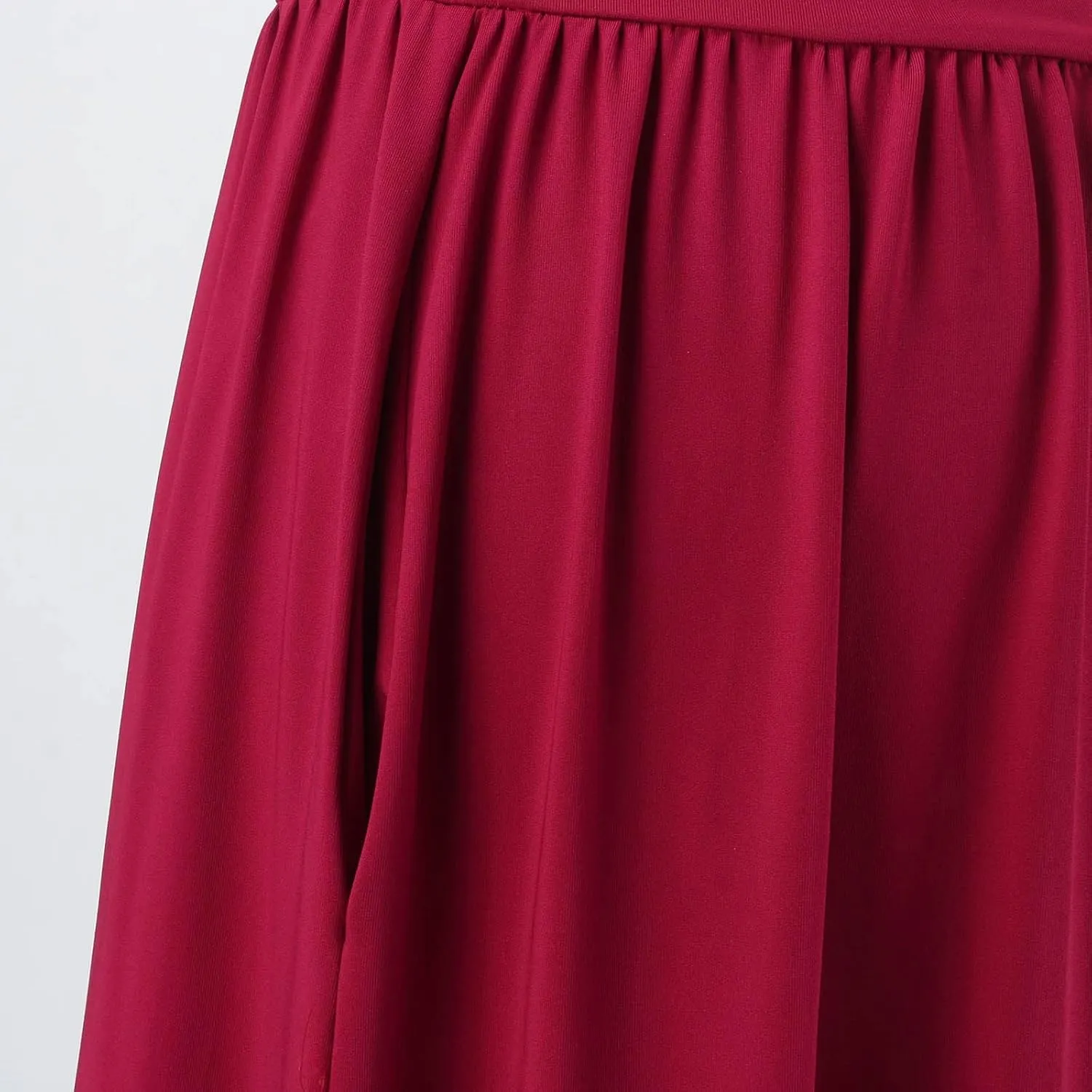 YOLAI Plus Size Maxi Skirts for Women High Waist Ankle Length Skirt A-Line Flowy Swing Pleated Skirt with Pockets