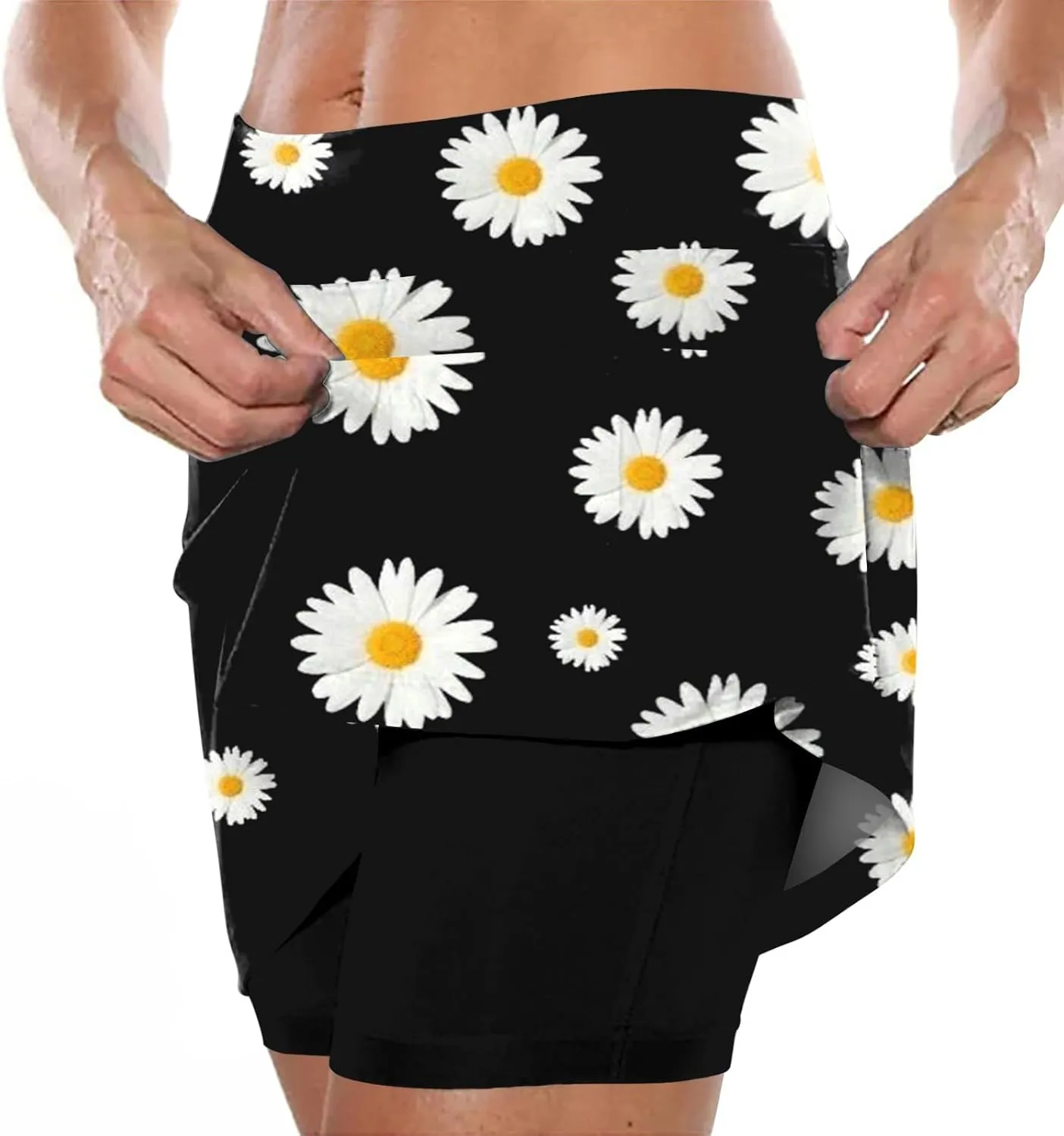 ZYXTIM Tennis Skirt for Women Athletic Skorts with Pockets Plus Size High Waist Tummy Control Stretch Quick Dry Mini Skirt